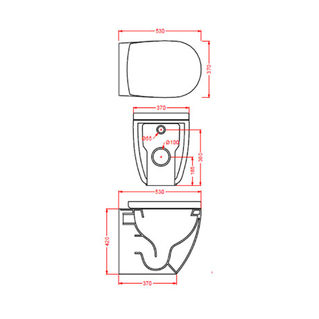 Унитаз Artceram File 2.0 приставной безободковый FLV005 15 00