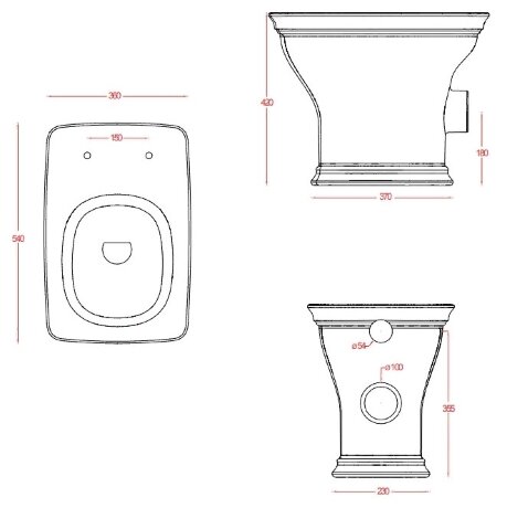 Унитаз Artceram Civitas приставной цвет белый CIV003 01 00