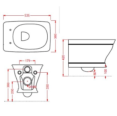 Унитаз Artceram Civitas подвесной цвет белый CIV001 01 00
