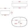Раковина Artceram Cognac Quadro накладная без отверстий saniglaze цвет белый COL003 01 34