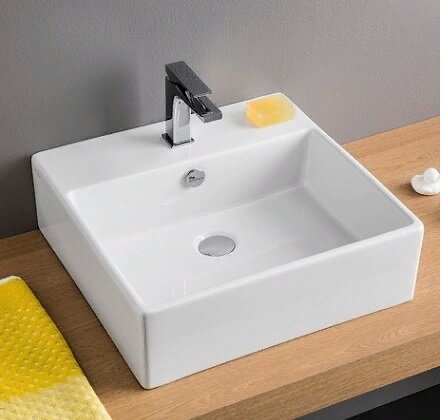 Раковина Artceram Quadro подвесная/накладная с одним отверстием цвет белый QUL002 01 00