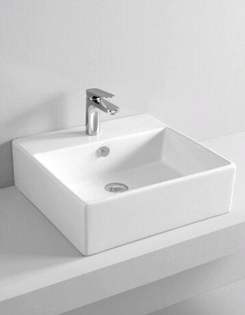 Раковина Artceram Quadro подвесная/накладная с одним отверстием цвет белый QUL002 01 00