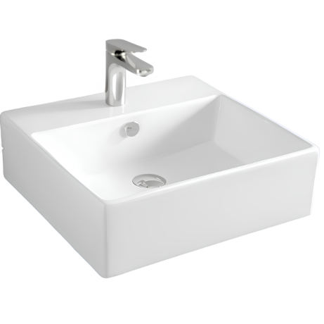 Раковина Artceram Quadro подвесная/накладная с одним отверстием цвет белый QUL002 01 00
