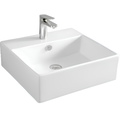 Раковина Artceram Quadro подвесная/накладная с одним отверстием цвет белый QUL002 01 00