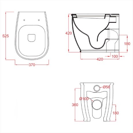 Унитаз Artceram Atelier приставной безободковый цвет белый матовый ATV002 05 00