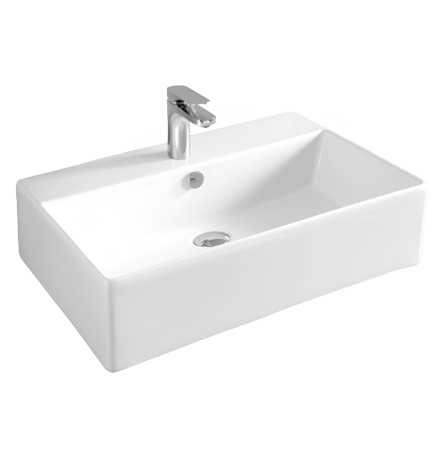 Раковина Artceram Quadro подвесная/накладная с одним отверстием цвет белый QUL003 01 00