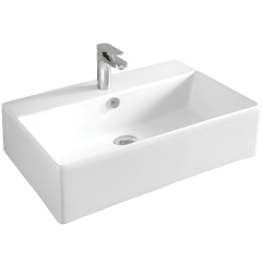 Раковина Artceram Quadro подвесная/накладная с одним отверстием цвет белый QUL003 01 00