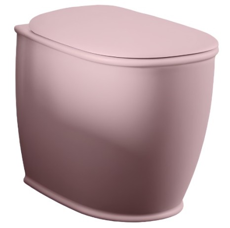 Унитаз Artceram Atelier приставной безободковый цвет Pink матовый ATV002 33 00