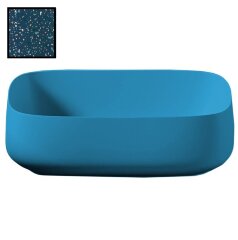 Раковина Artceram Cognac Quadro накладная без отверстий цвет Dark terrazzo COL009 88 00