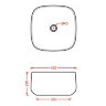 Раковина Artceram Cognac Quadro накладная без отверстий saniglaze цвет белый COL006 01 34