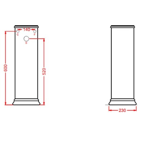 Пьедестал Artceram Civitas для раковины цвет черный CIC001 03 00
