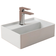 Раковина Artceram Scalino подвесная/накладная с одним отверстием цвет белый SCL0050100