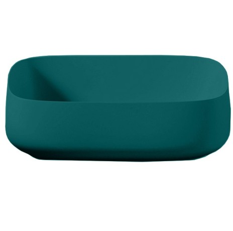 Раковина Artceram Cognac Quadro накладная без отверстий цвет green foresta COL009 43 00