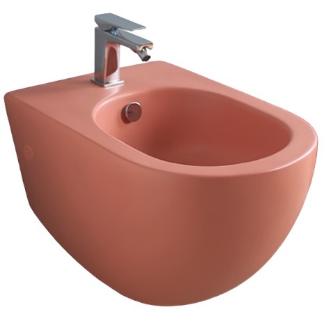 Биде Artceram File 2.0 подвесной с одним отверстием цвет Red coral FLB001 14 00