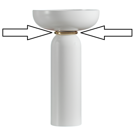 Кольцо для пьедестала Artceram Jolie цвет золото ACA073 53