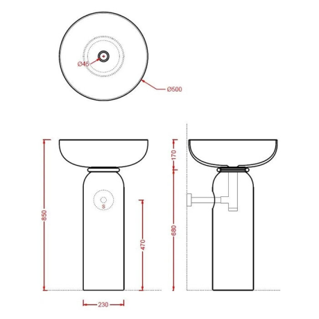 Пьедестал Artceram Jolie цвет черный матовый JOC001 17 00