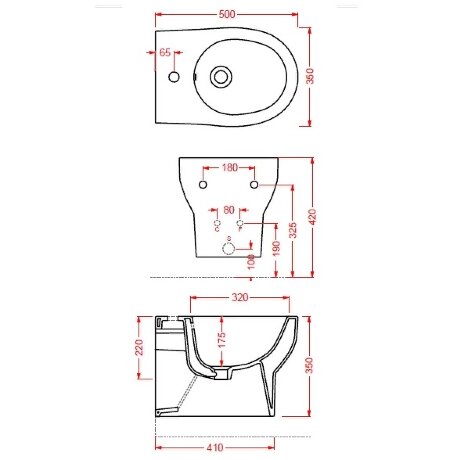 Биде Artceram SMARTY 2.0 подвесной с одним отверстием цвет белый SMB001 01 00