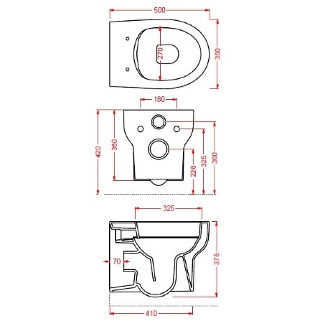 Унитаз Artceram Smarty подвесной безободковый цвет белый SMV001 01 00