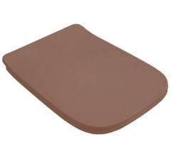 Сиденье с крышкой Artceram Slim с плавным опусканием цвет tortora/хром ASA001 40 71