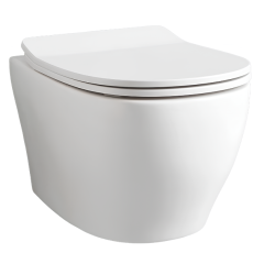 Комплект унитаз Artceram Ten подвесной безободковый цвет белый TEV006 01 00 с крепежом и с сиденьем тонким с микролифтом TEA005
