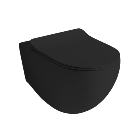 Унитаз Artceram File 2.0 подвесной безободковый saniglaze турбо смыв the.reel цвет черный матовый FLV006 17 00