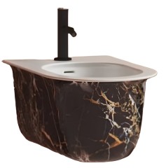 Биде Artceram CHIC подвесной с одним отверстием цвет Portoro gold CHB001 48 00