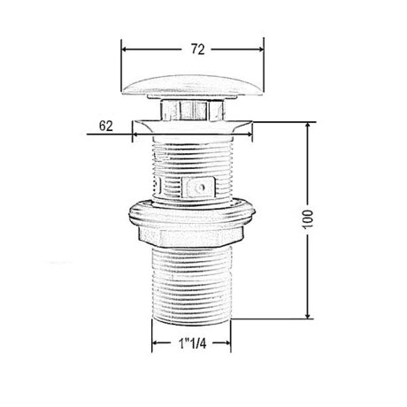 Донный клапан Artceram для раковины Up&Down крышки круглая цвет Nero ACA038 03 00