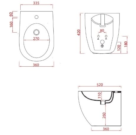 Биде Artceram File 2.0 напольное с одним отверстием цвет белый FLB002 01 30