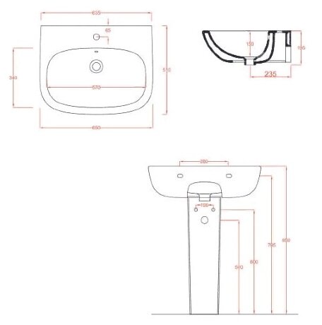 Пьедестал Artceram Ten для раковины цвет белый TEC003 01 00