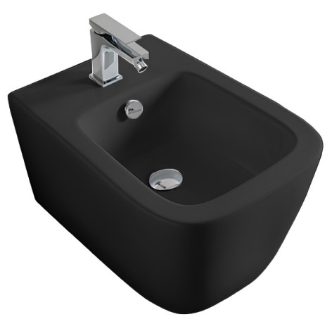 Биде Artceram A16 подвесное с одним отверстием цвет черный матовый ASB001 17 00